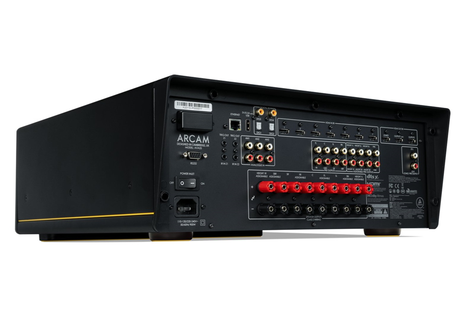 Arcam Radia AVA25 - Rückansicht auf die Anschlüsse