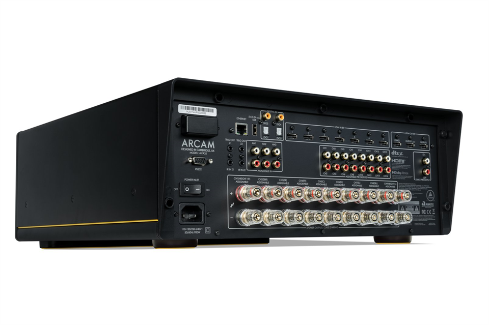 Arcam Radia AVA35 - Rückansicht auf die Anschlüsse welche hochwertiger sind als die Anschlüsse bei den kleineren Modellen