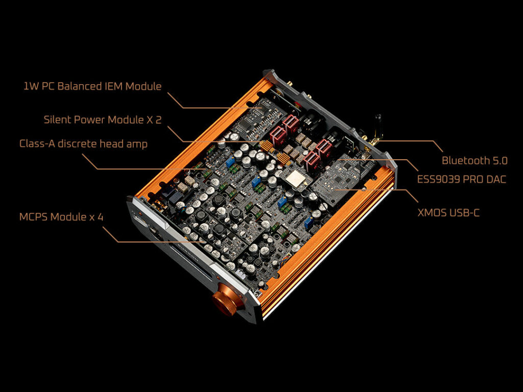 Burson Conductor Stellar - geöffnet mit Bescheibung der einzelnen Baugruppen