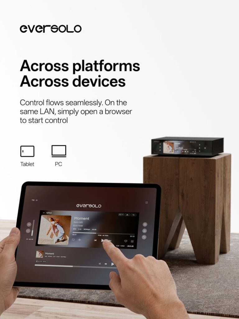 Eversolo T10 - Boundless Display auf iPad