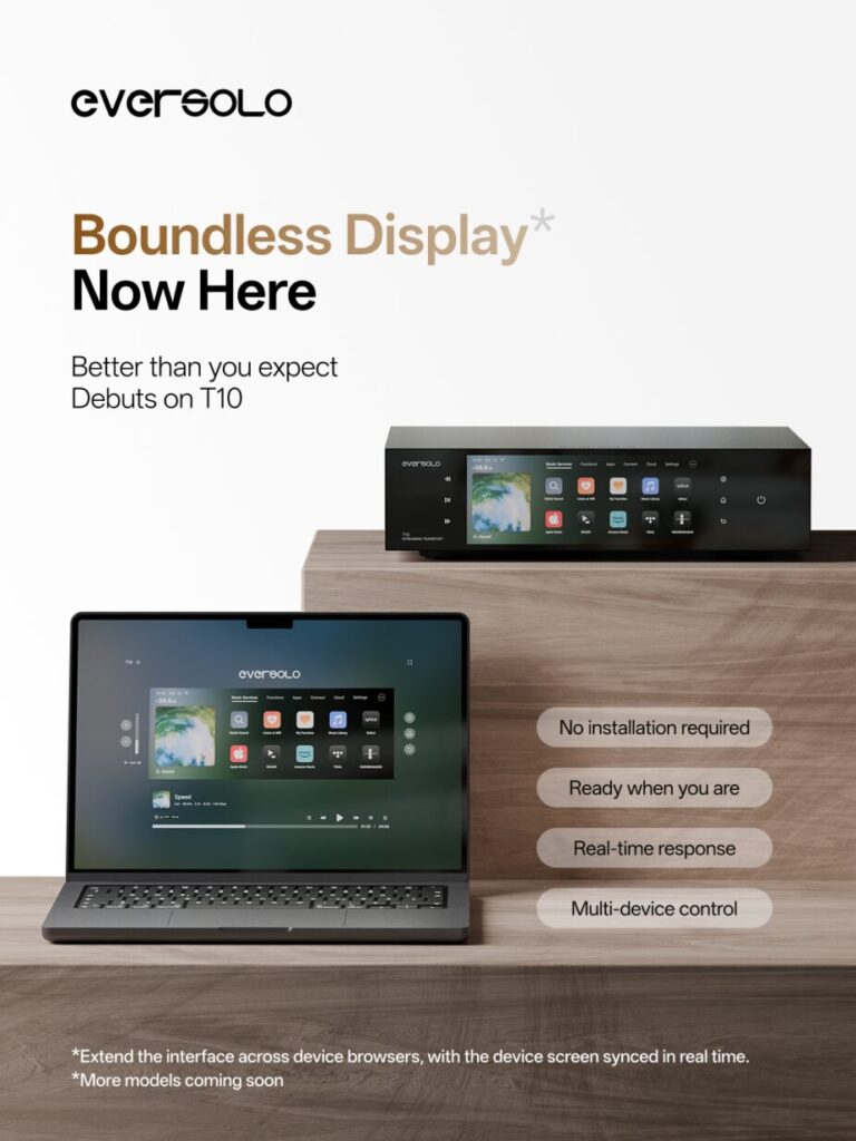 Eversolo T10 - Boundless Display auf MacBook