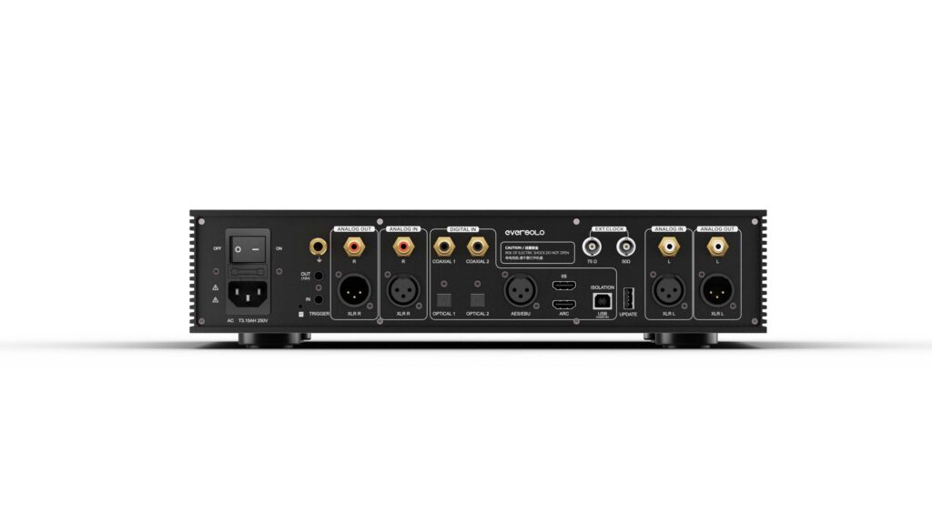 Eversolo DAC-Z10 - Rückansicht mit Anschlüssen