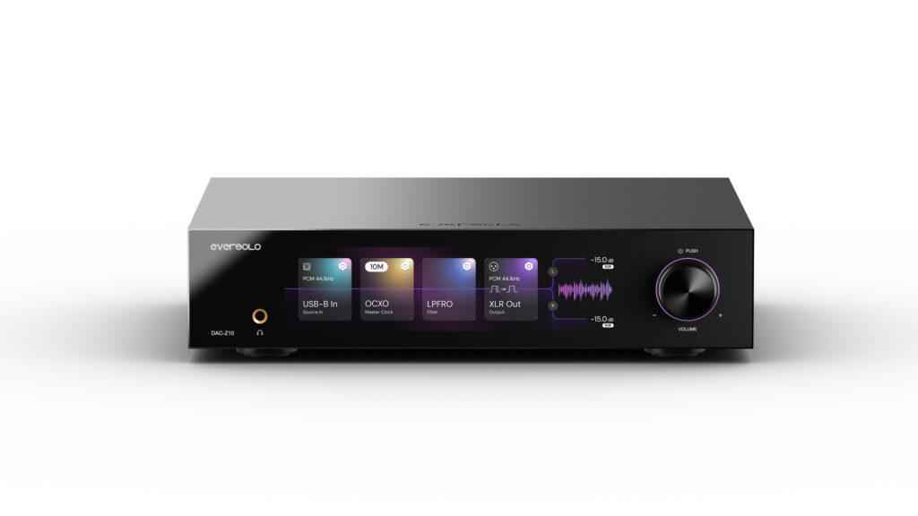 Eversolo DAC-Z10 - Ansicht auf die Front mit Menü