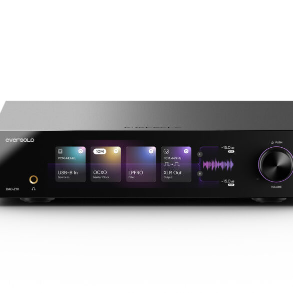 Eversolo DAC-Z10 - Ansicht auf die Front mit Menü