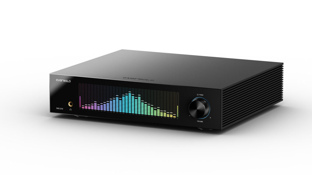 Eversolo DAC-Z10 - Ansicht auf die Front mit VU-Meter Visualisierung