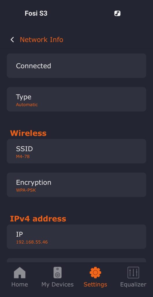 Fosi Audio S3 App - Status