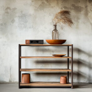 Ferrum WANDLA GoldenSound Edition Gen2 auf Regal vor Betonwand