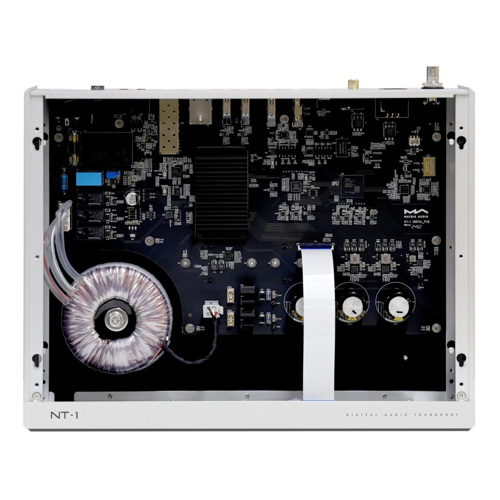 Matrix Audio NT-1 Blick ins Innere auf den Aufbau