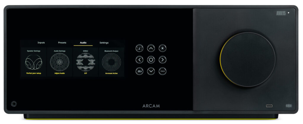 Arcam Radia AVA15 - Frontansicht mit Audio-Menü