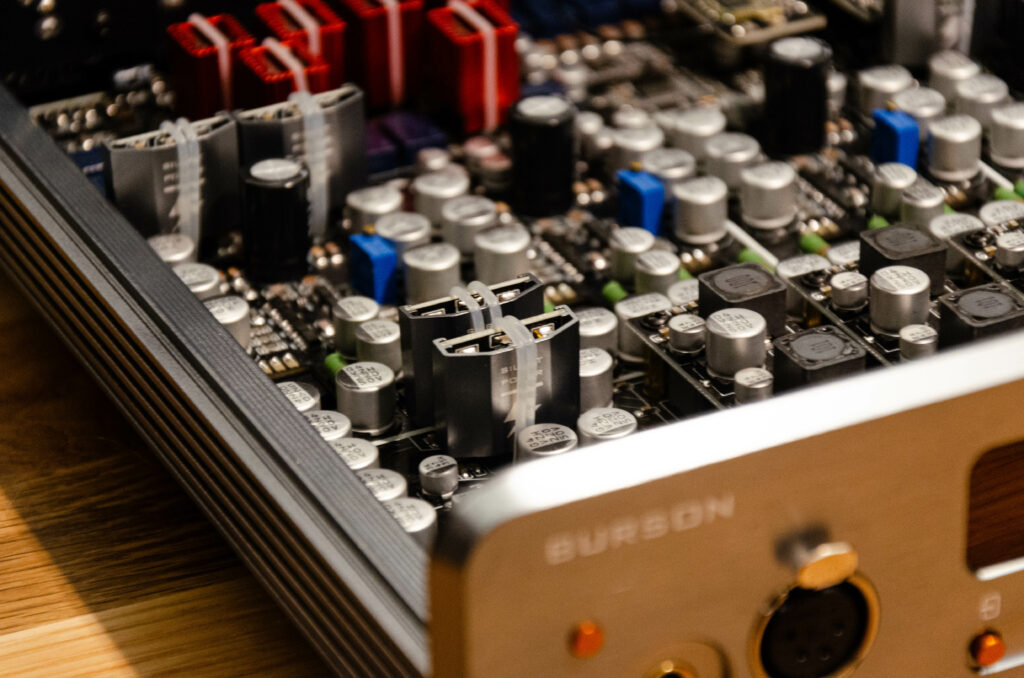 Burson Conductor GT4 - geöffnet, Ansicht auf Silent Power Module