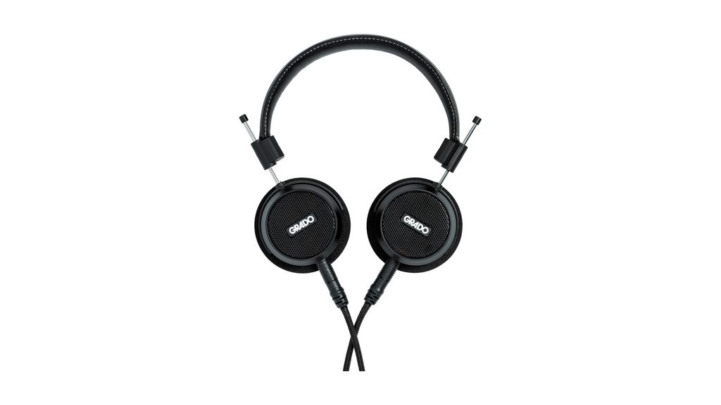 Grado S150 von oben mit Kopfband und beiden Ohrmuscheln, weißer Hintergrund