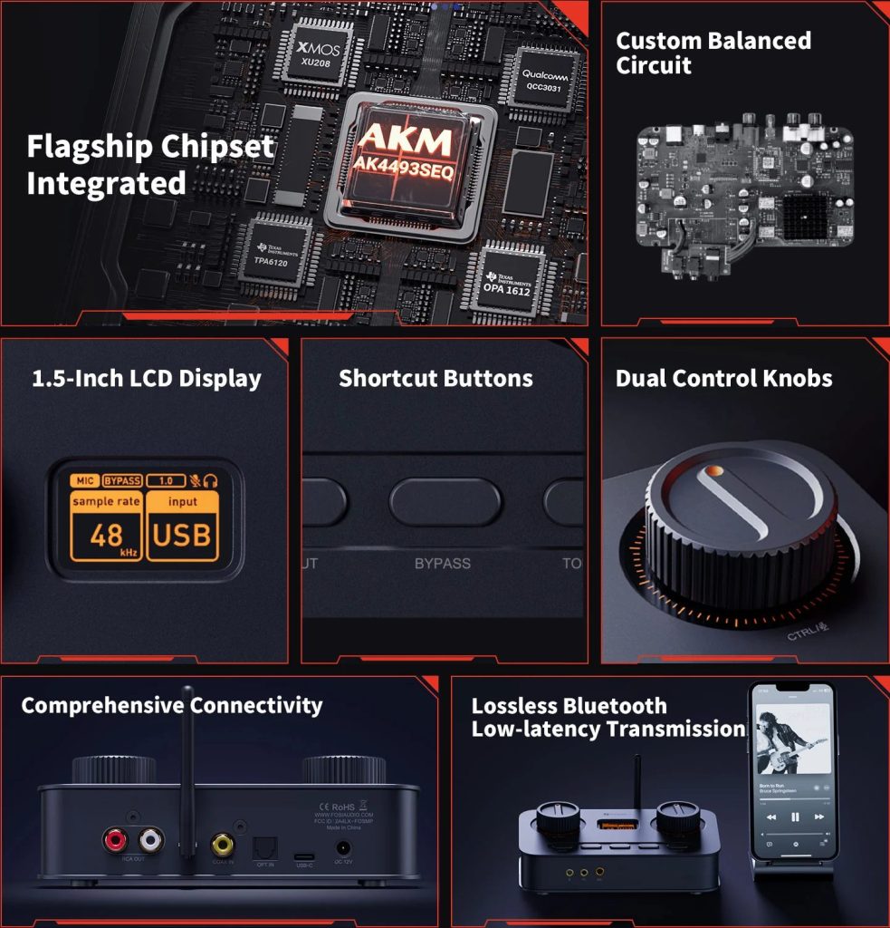 Fosi Audio K7 Feature-Set Auflistung