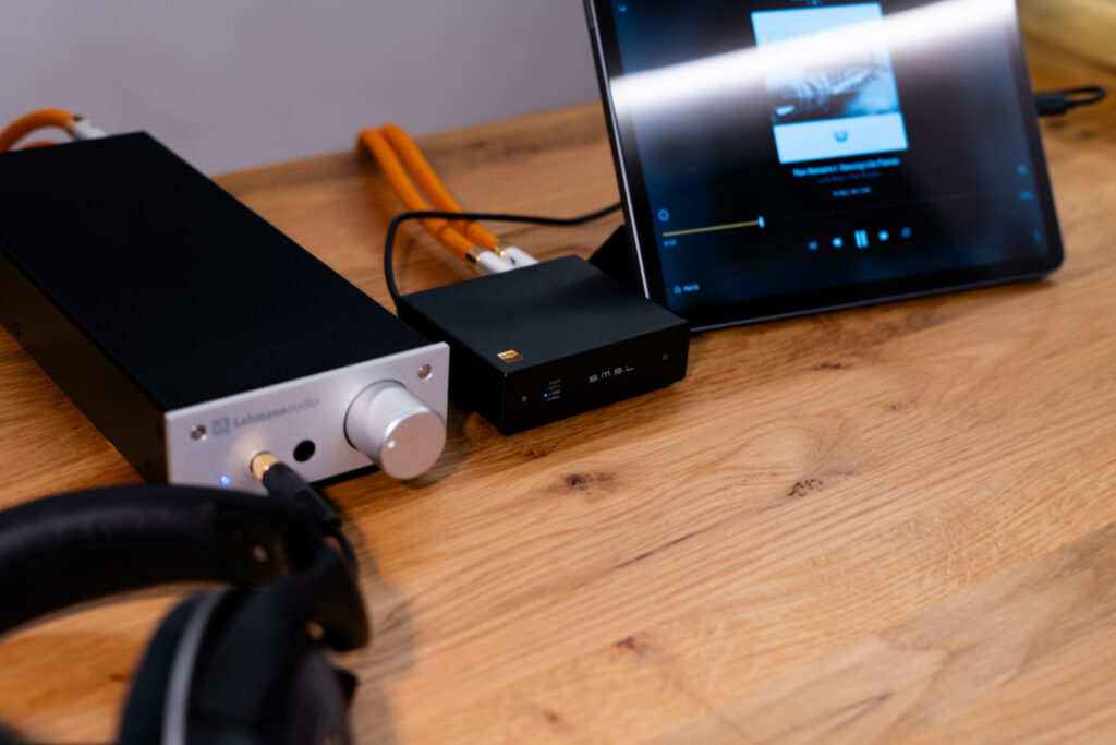 SMSL D1 - Setup mit iPad Air, Lehmann Audio Linear II, Sennheiser HD550 und Ricable Dedalus