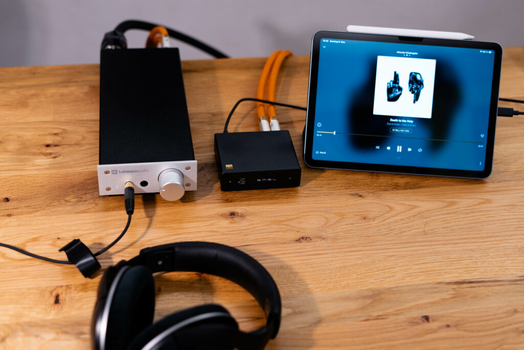 SMSL D1 - Setup mit iPad Air, Lehmann Audio Linear II, Sennheiser HD550 und Ricable Dedalus