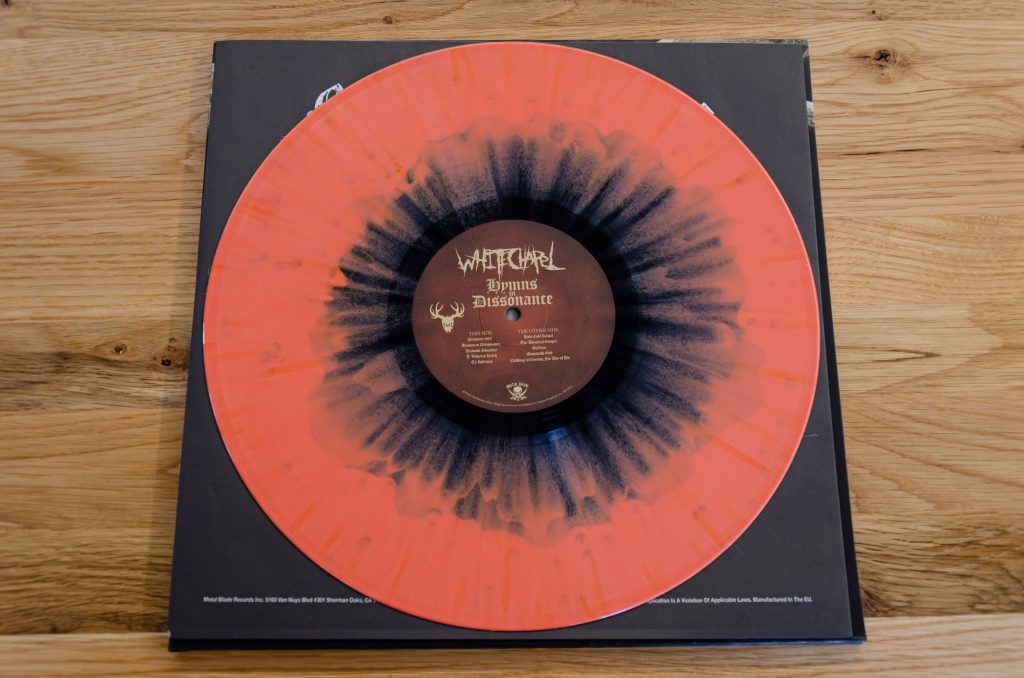 Whitechapel - Hymns In Dissonance - Vinyl - Schallplatte in scarlet red with cloudy black splatter"-Edition